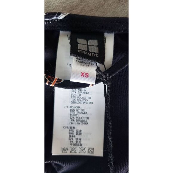 INSIGHT CROSS BACKBRA TOP APACOLYPSO BLACK BIKINI TOP NWT - Picture 3 of 8